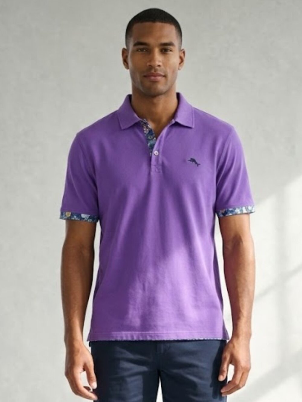 Tommy Bahama Island Zone Polo Shirt 3XLB Supima Cotton Blend Purple Big & Tall